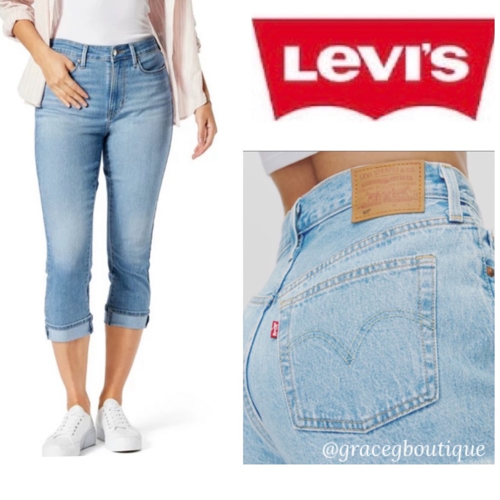 Levi’s Cropped Cuffed Hem Levi’s Capri Jeans Size 14